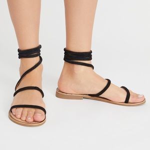 New Free People Black Havana Gladiator Sandals
